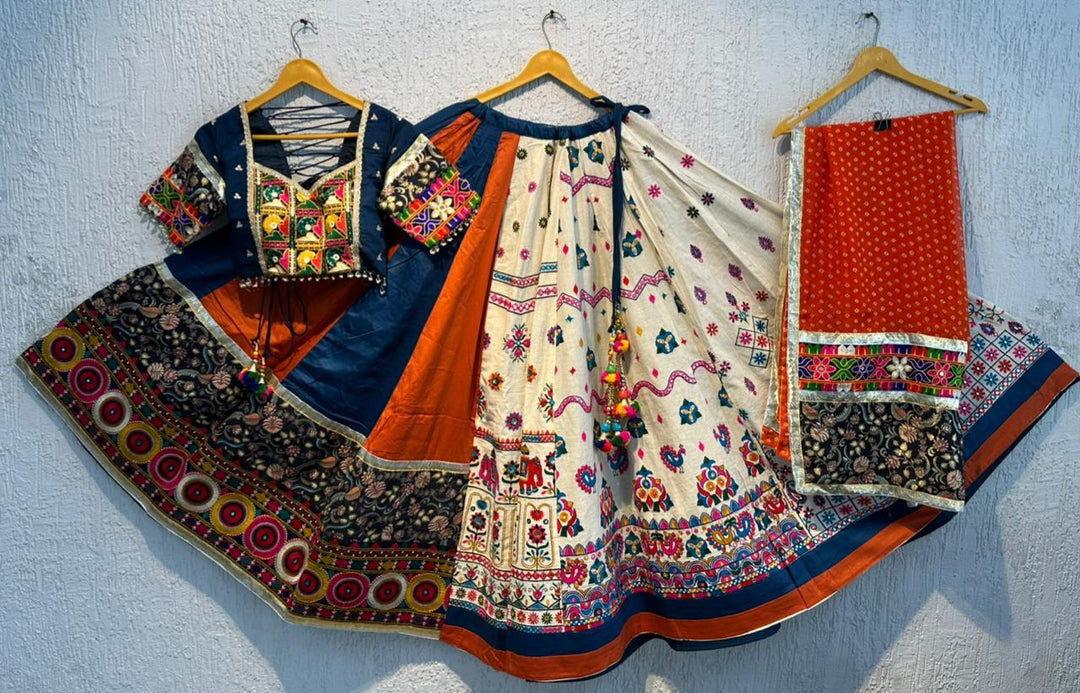 Navratri Special Premium Chaniya Choli In Jam Shatin Fabric - Shreenath Collection