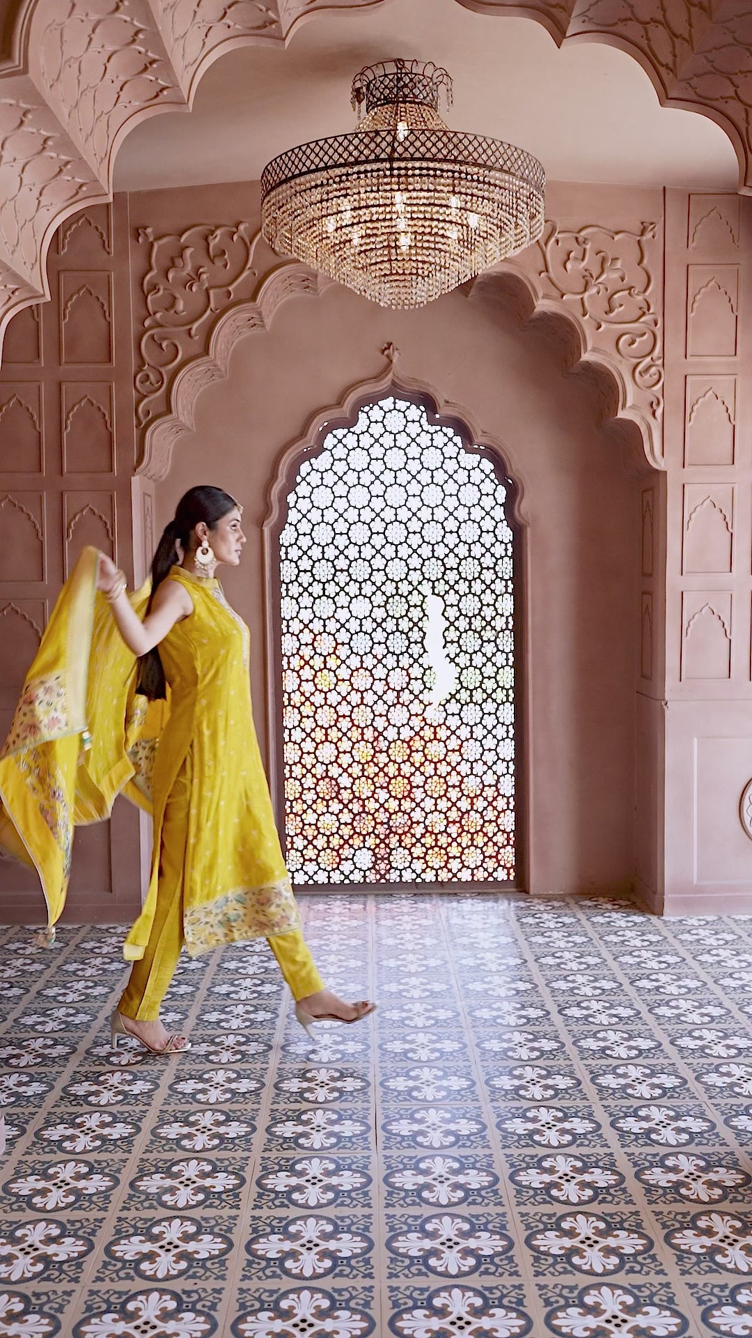 Jamdani Silk 3-Piece Set with Khatli Work – Handcrafted Ethnic Wear