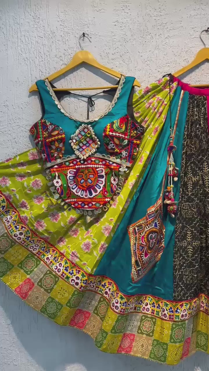 Premium Navratri Chaniya Choli in Cotton & Jam Satin Fabric