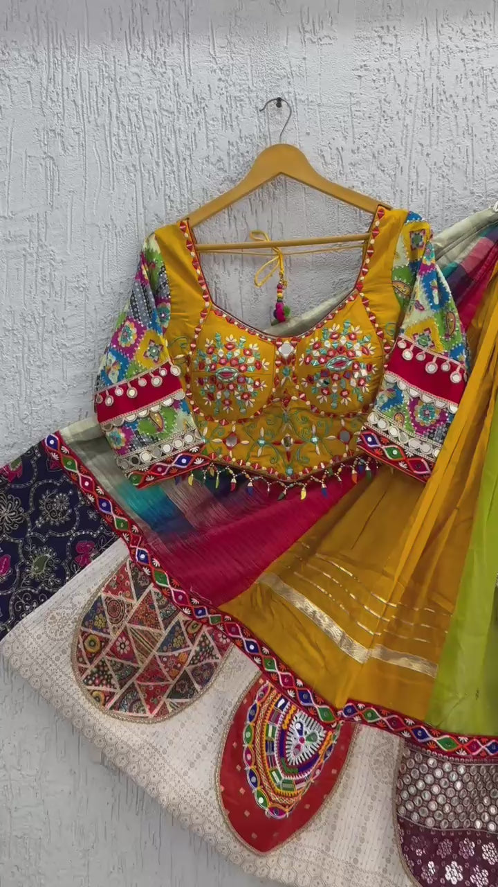 Navratri Premium Collection — Pure Georgette & Jam Satin Fabric