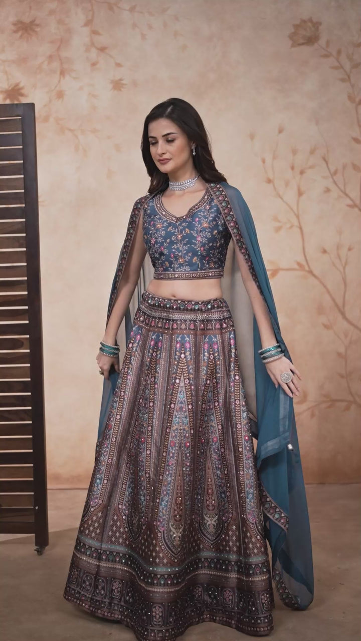 Malabar Silk Mirror Work Crop Top